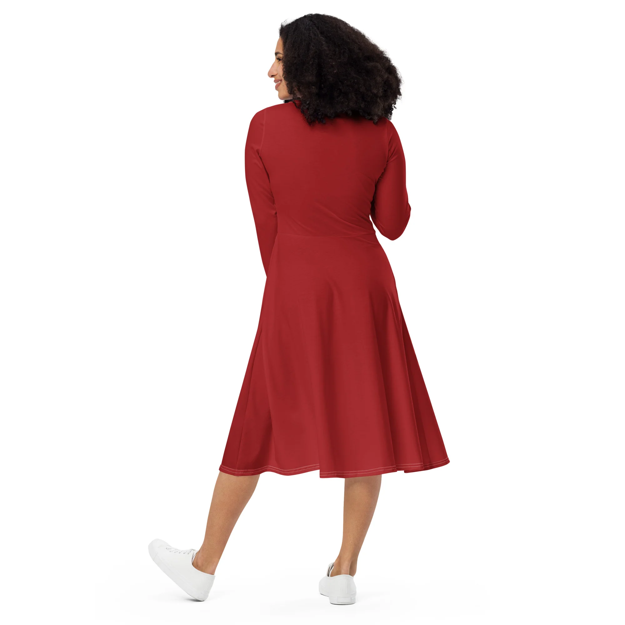 LiveJasmin - Long-Sleeve Midi Dress - Image 4