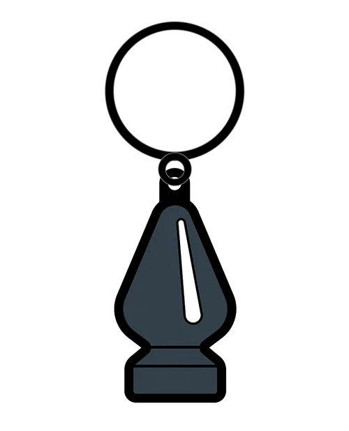 Wood Rocket Butt Plug Keychain - Image 3