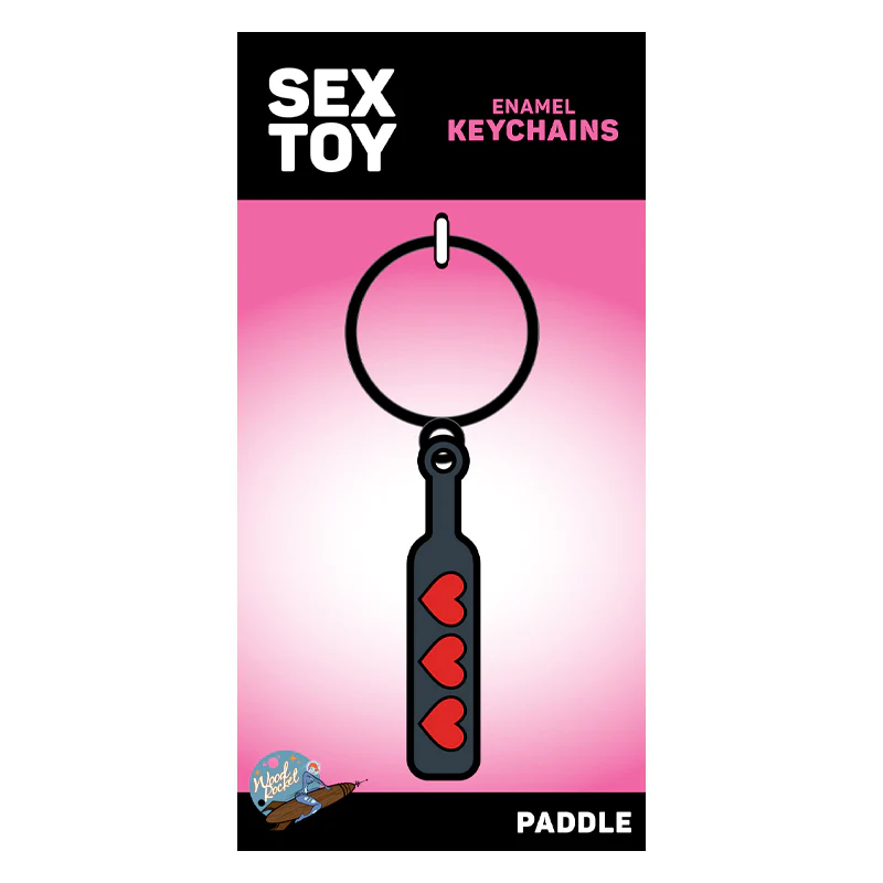 Wood Rocket Paddle Keychain - Image 2