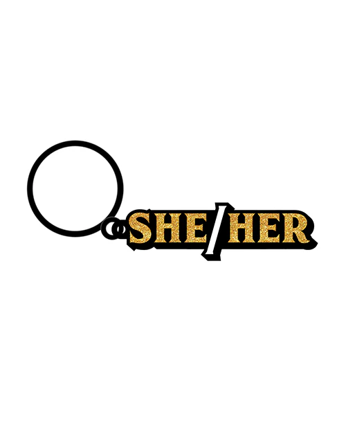 Wood Rocket Pronoun Keychain - Image 5